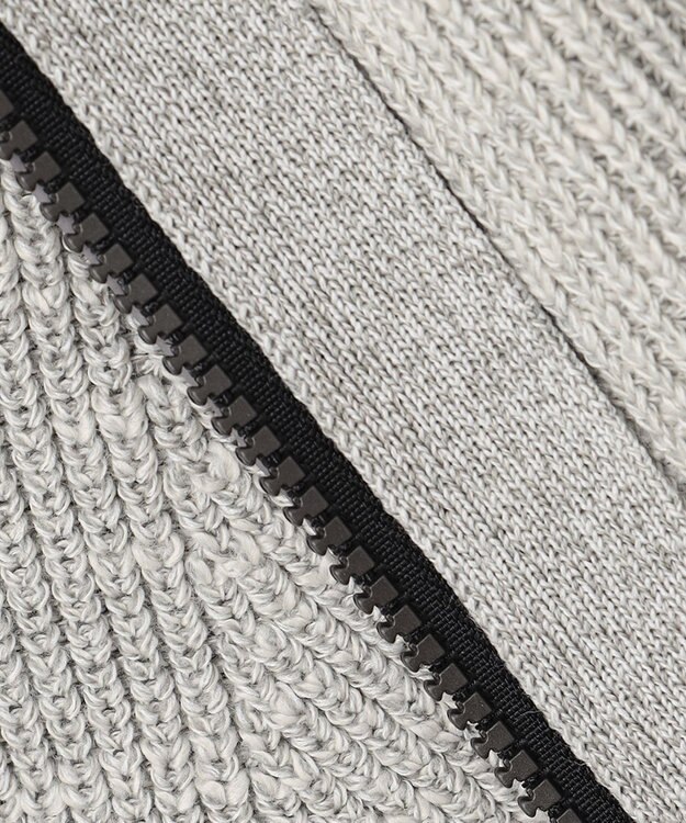 JOSEPH ABBOUD MOUNTAIN 【UNISEX】日本素材 ストレッチニットパーカー ライトグレー系