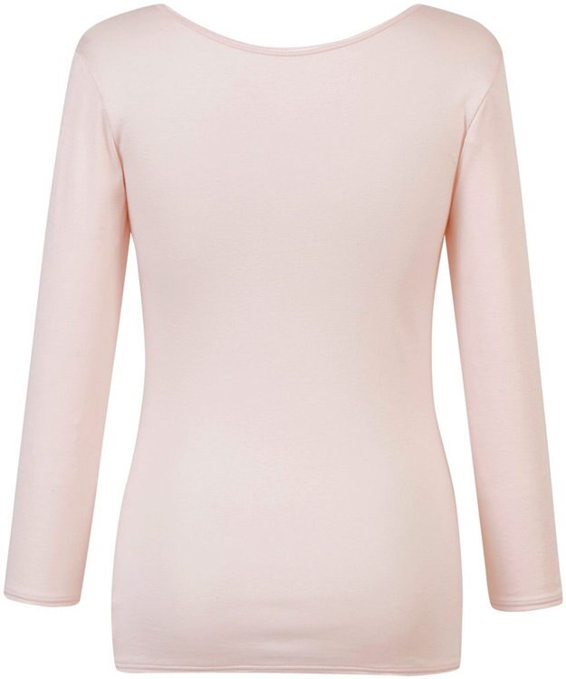 Wing あったかインナー 綿100％ 毛玉になりにくい 型くずれしにくい 【綿の贅沢 リッチ】 8分袖 長袖 秋 冬 EL4882 ウイング／ワコール ピンク