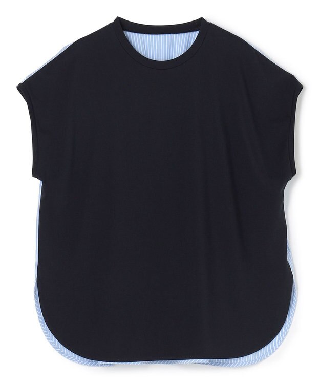 UNFILO BEAUTY FORM-T バックシャーリング Tシャツ ネイビー×ストライプ