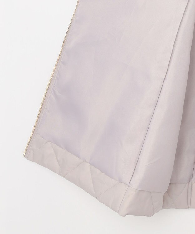 J.PRESS LADIES S 【2way】VINAジェットオックス ノーカラー コート グレージュ系