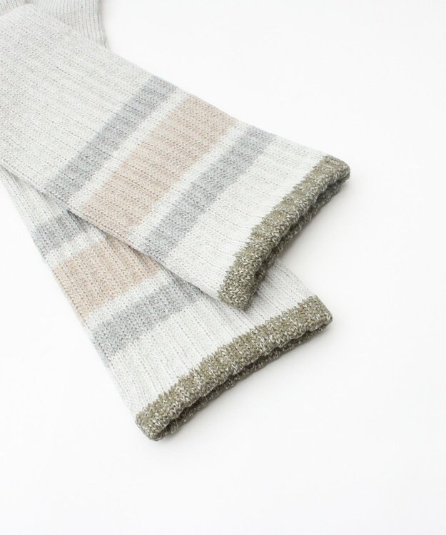 WHITE MAILS 【UNISEX】PAPER RIB LINE ソックス オフホワイト