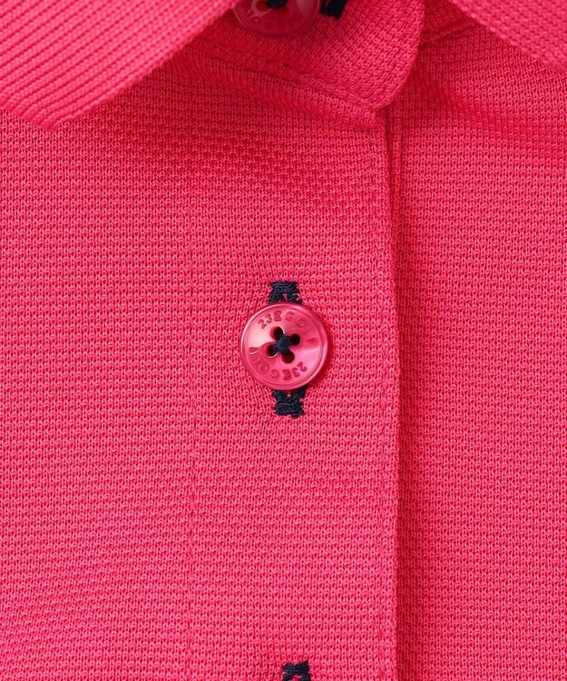 23区GOLF 【WOMEN】ポリエステルカノコ 半袖ポロシャツ ピンク系