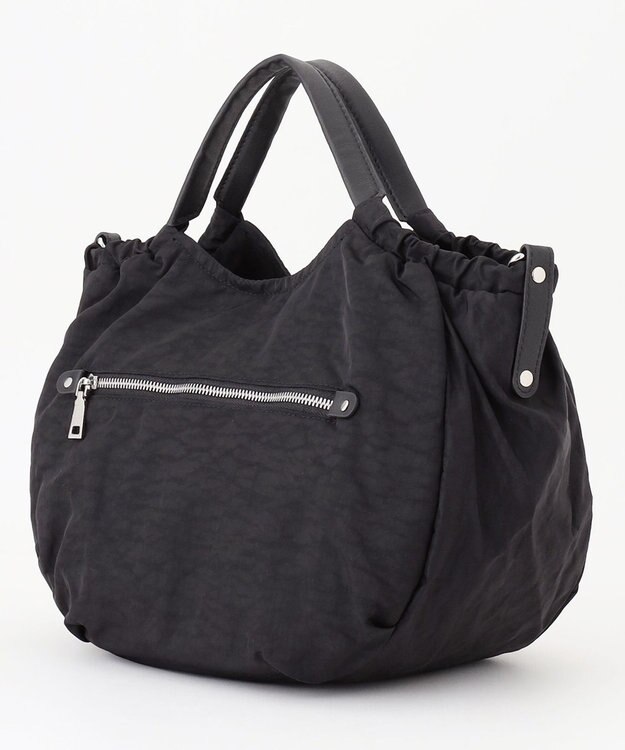 Y'SACCS 【Y’SACCS vous et】サイドギャザー2WAYトート Mサイズ ブラック