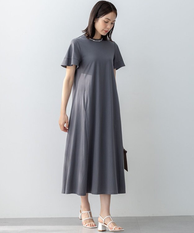 組曲 サマージャージフレア ワンピース グレー系