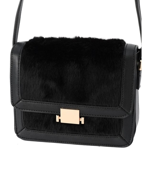 AMERICAN HOLIC クラッシックスクエアファーショルダーＢＡＧ Black