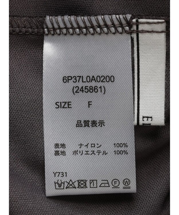 Green Parks ・ＥＬＥＮＣＡＲＥ　ＤＵＥ　チュールハイネックブラウス Charcoal Gray