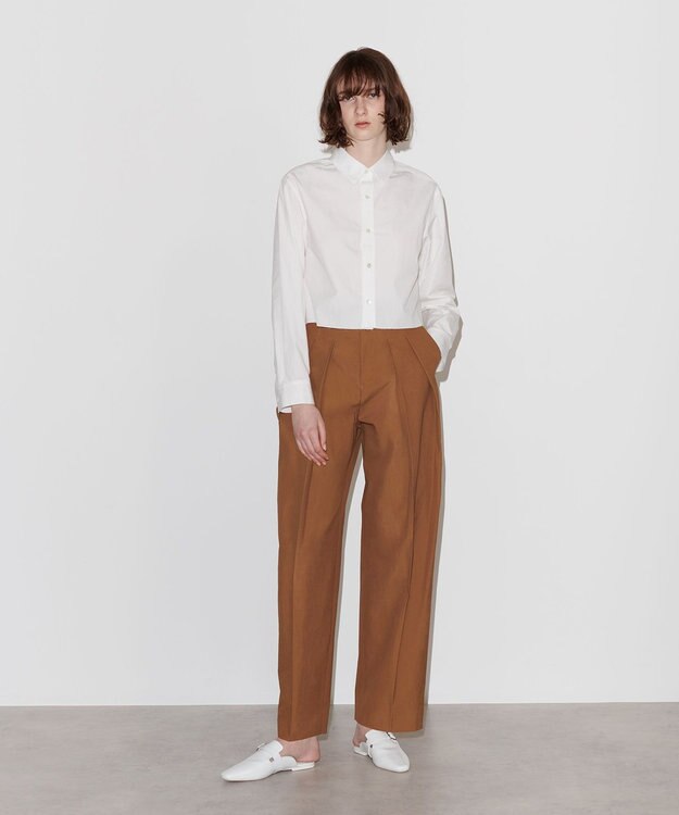 NAVE 【Nave　洗える】クロップド シャツ ホワイト系