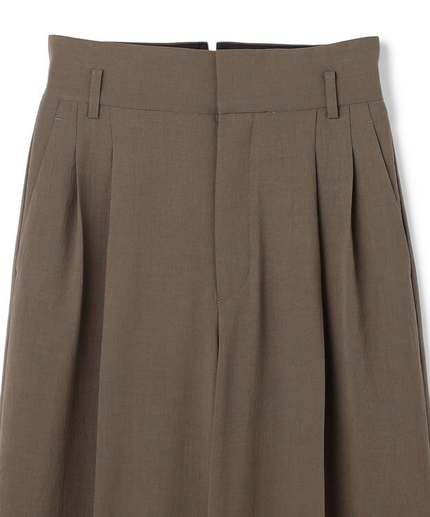 uncrave ドライタッチトロ ワイドトラウザー ベージュ系