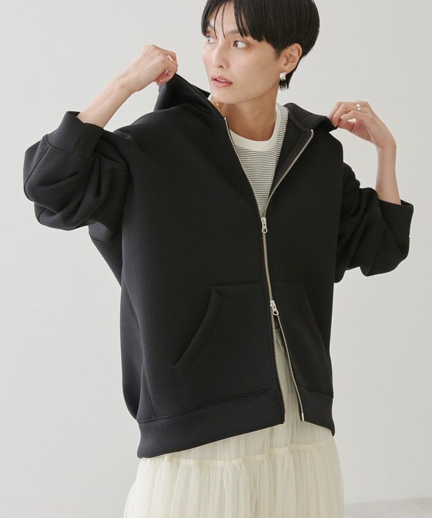 AMERICAN HOLIC ダンボールポンチＺＩＰパーカー Black