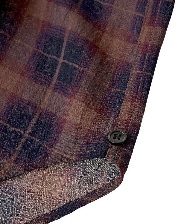 Green Parks カシュクールシアーシャツ Navy