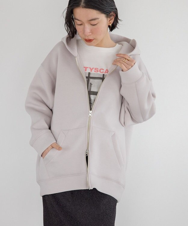 AMERICAN HOLIC ダンボールポンチＺＩＰパーカー Light Gray Mixture