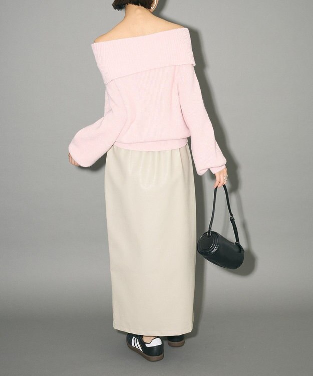 Green Parks オフショルダーニット Pink