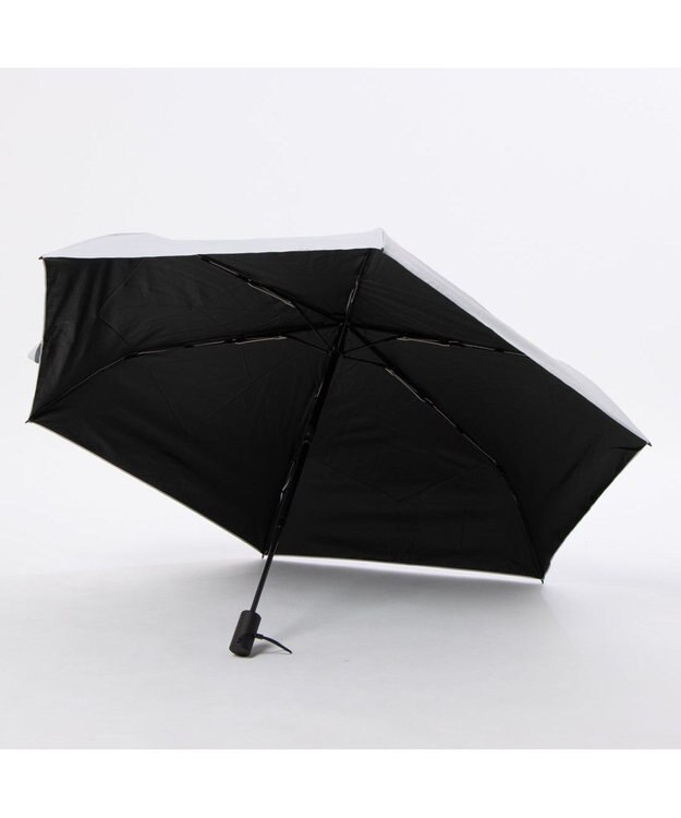 UNBILLION カシュネ cachenez /【晴雨兼用　日傘　UVカット率・遮光率100％生地使用 】PUリップストップ軽量自動開閉折りたたみ傘 ライトグレー