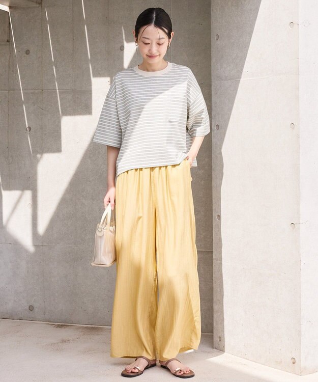 AMERICAN HOLIC 【接触冷感】ワッシャーイージーパンツ Mustard