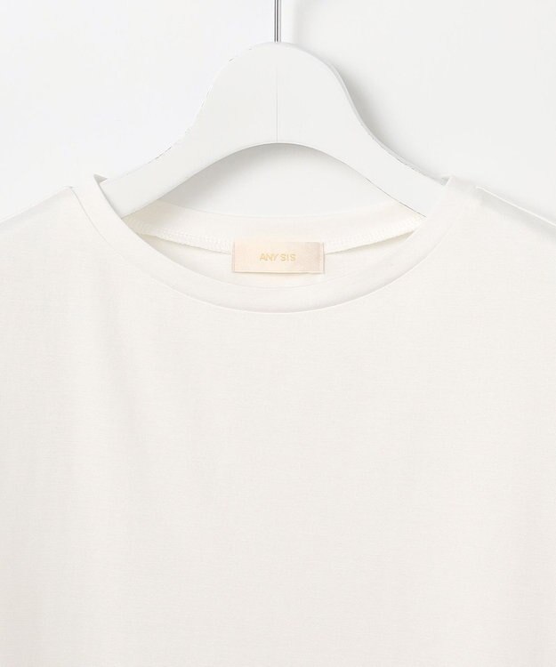 ANY SIS L 裾レース半袖Ｔシャツ オフ