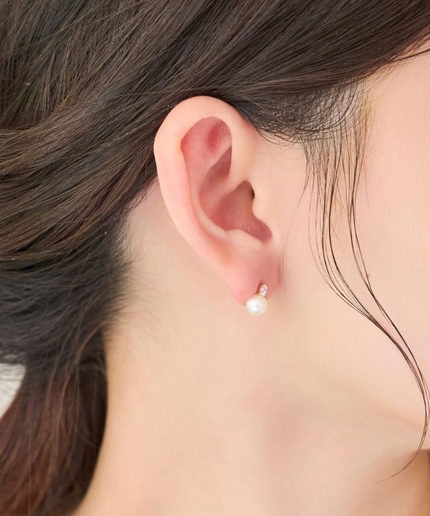 Phoebe 【K10】ジュエルパールイヤリング ゴールド