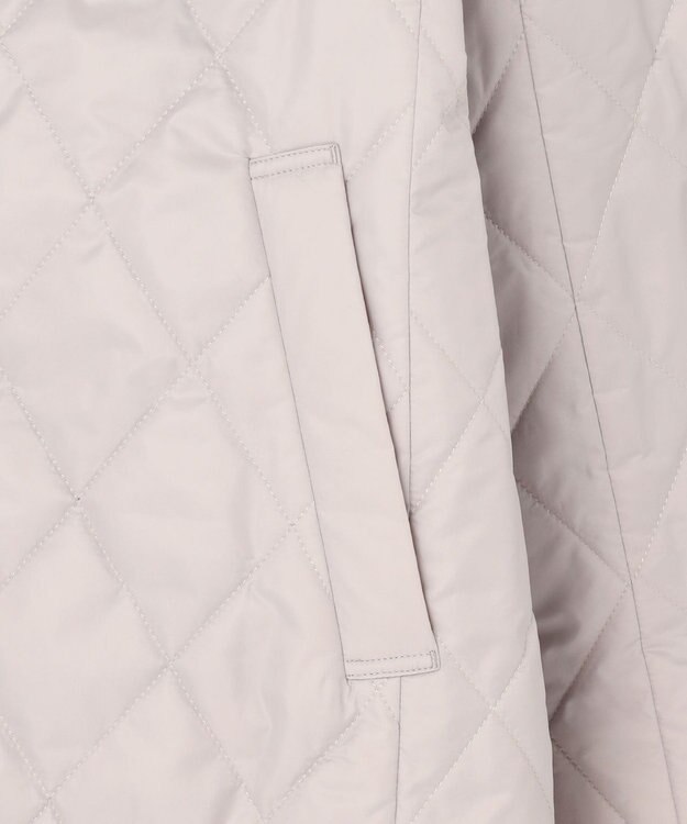 J.PRESS LADIES S 【2way】VINAジェットオックス ノーカラー コート グレージュ系