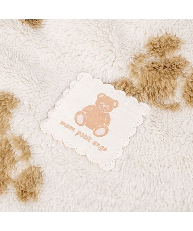 PET PARADISE ペットパラダイス くまちゃん織り 遠赤外線  筒型 寝袋  Ｌ ホワイト×ブラウン