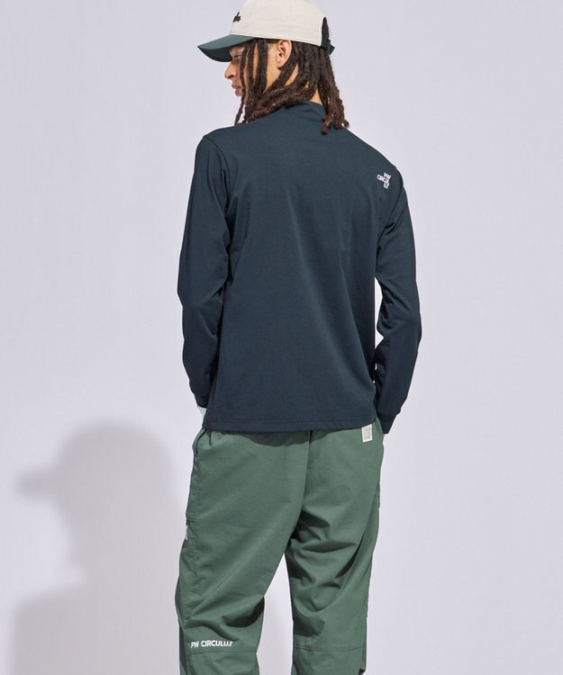 PW CIRCULUS 【MEN】ベーシックロングスリーブモックネック ゴルフ ブラック系