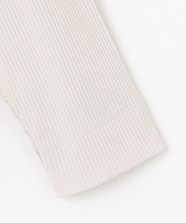 J.PRESS LADIES L リブ クルーネック カットソー グレージュ系