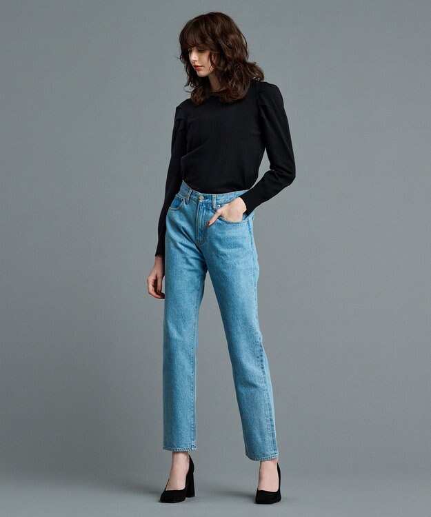 uncrave ストレート デニム パンツ（uncrave STANDARD） ライトブルー