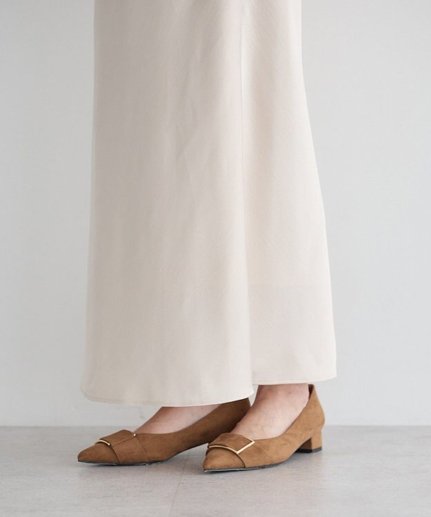 YECCA VECCA サテンフレアスカート Ivory