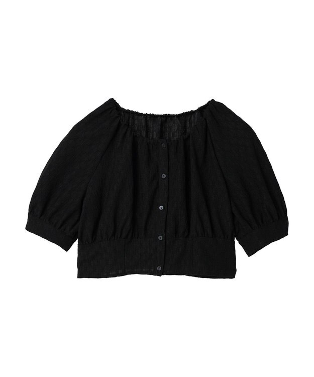 earth music&ecology ジャガードプルオーバー Black