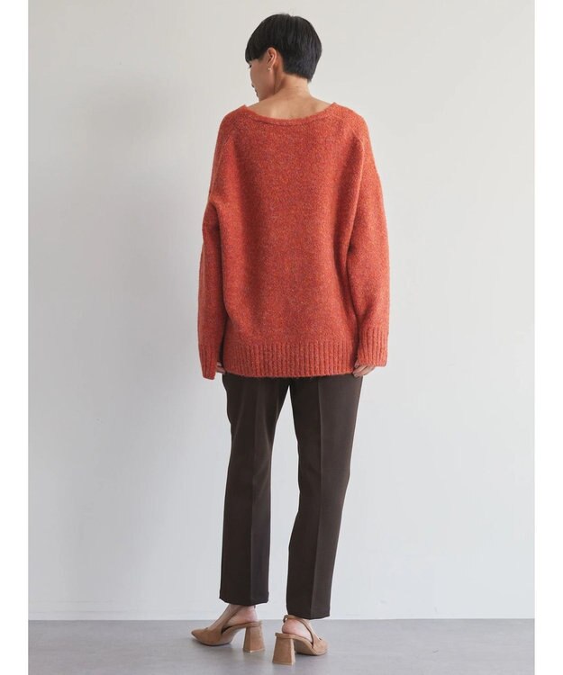 AMERICAN HOLIC ＭｉｘヤーンＶネックニットプルオーバー Orange