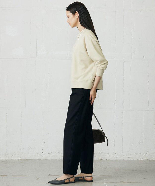 自由区 L クリアループバックレタリング スウェット ベージュ