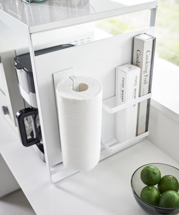 tower スチールパネル付きレンジラック タワー W75 ホワイト ホワイト