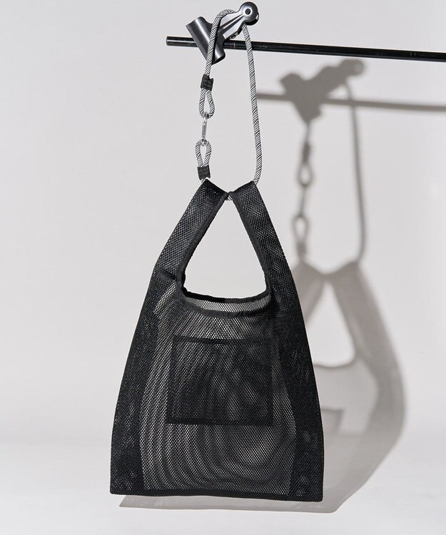 AMERICAN HOLIC ロープ付メッシュトートバッグ Black