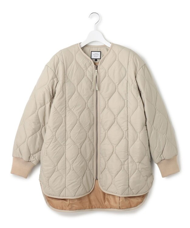 J.PRESS YORK STREET 【WOMEN】ショートキルトブルゾン ベージュ系