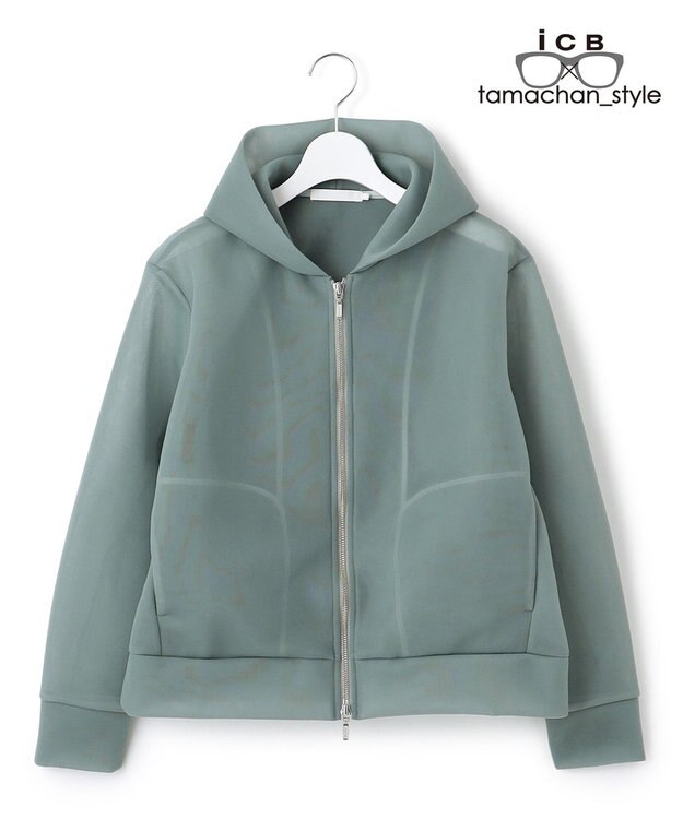 ICB 【ICB×tamachan_style コラボ】　シアーパーカー スモーキーグリーン系