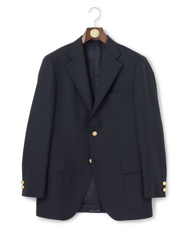 J.PRESS MEN 【定番 / 不朽の名作】ペピンメリノトロピカル 紺ブレザー / 金釦 / 背抜き / Authentic-Fit ネイビー系
