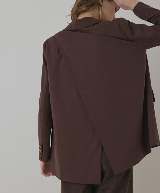 GRACE CONTINENTAL バックベンツダブルジャケット ブラウン