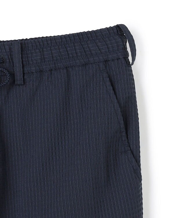JOSEPH HOMME 【新素材 / セットアップ対応】ドットエアーサッカー ドロスト付テーパードパンツ / PEGG CONVERTIBLE ネイビー系