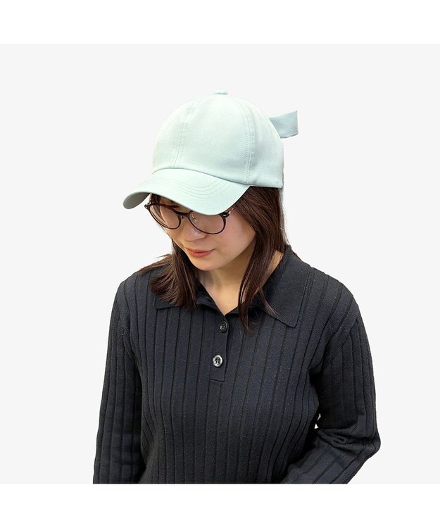 林八百吉商店 un chapeau　ツイルリボンキャップ ミント