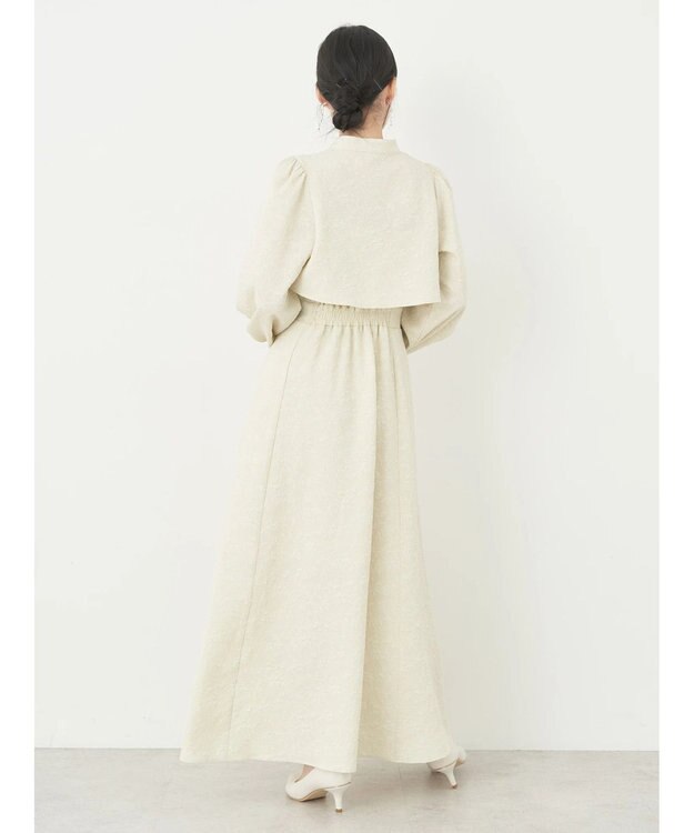 earth music&ecology ＳＥＴ２点ジャガードボレロ＋ワンピース Ecru