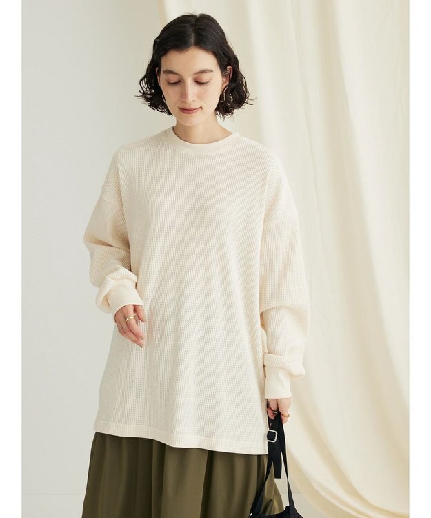 CRAFT STANDARD BOUTIQUE ワッフルレイヤード風プルオーバー Ivory