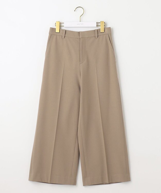 ANY SIS 【保温性あり/洗える】サーモ 2WAYストレッチ ワイドパンツ キャメル