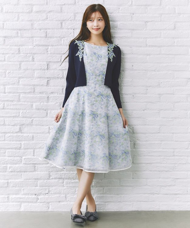 TOCCA 【キャンセル分販売！】【00サイズあり・洗える・消臭】FLORAL MELODY ドレス ブルー系