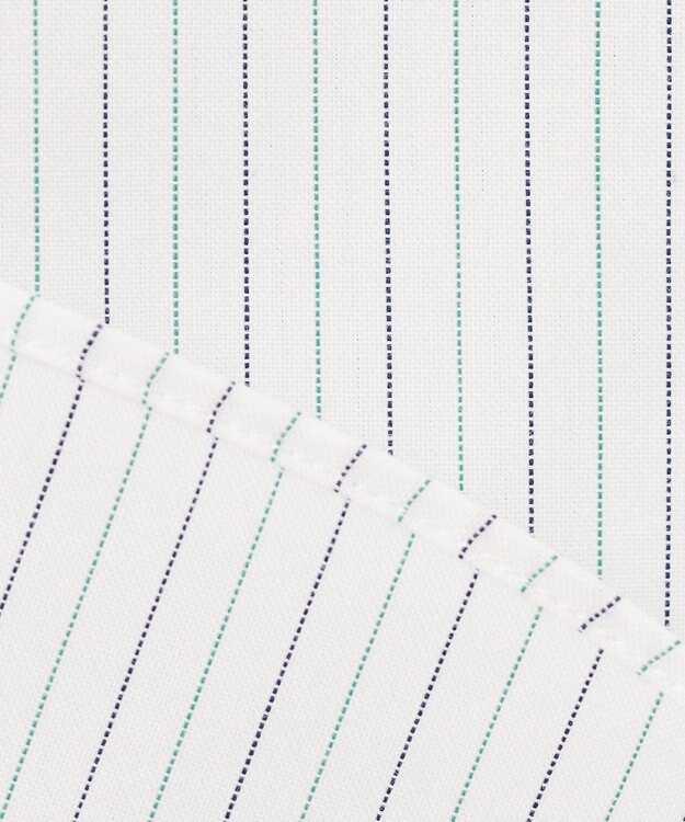 J.PRESS MEN 【EXTRA COMFORT / 形態安定・ストレッチ・抗菌防臭・速乾】ピンオックス オルタネートストライプ 半袖シャツ/B.D. グリーン系1