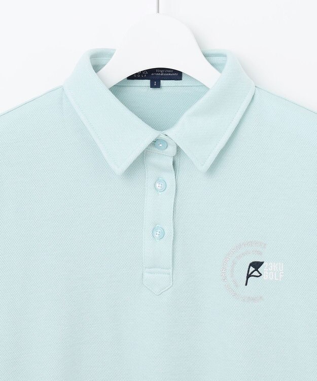 23区GOLF 【WOMEN】【吸湿発熱】グランサーモカノコ 裏起毛シャツ スカイブルー系