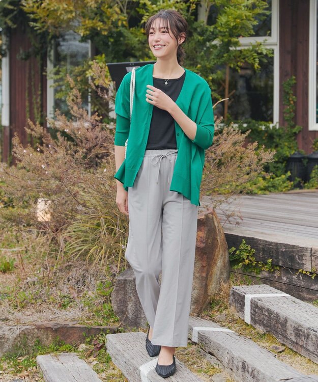 Tiaclasse 【おのののかさん着用】冷凛(ひやりん)カノコカットソーピンタックパンツ グレー