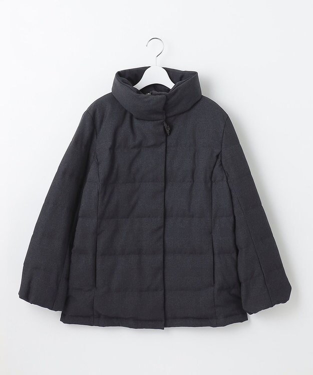 J.PRESS LADIES S ハウンドトゥース&グレンチェック ショート ダウンコート ネイビー系3