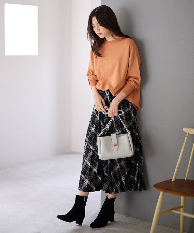 ANY 【6色展開】ソフトタッチニットプルオーバー オレンジ