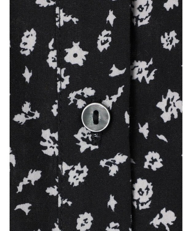 Green Parks ２ｗａｙ小花柄ギャザーシャツワンピース Black