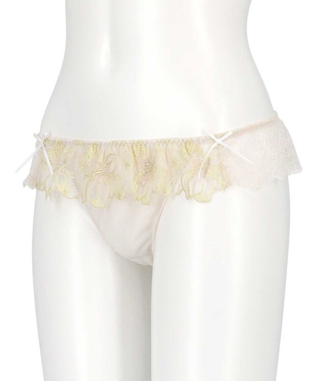 AMPHI Ｔバックショーツ 【ふわふわブラ】 BYJ380とペア くいこみにくい(バック) ソング ショーツ PYJ580 アンフィ／ワコール イエロー