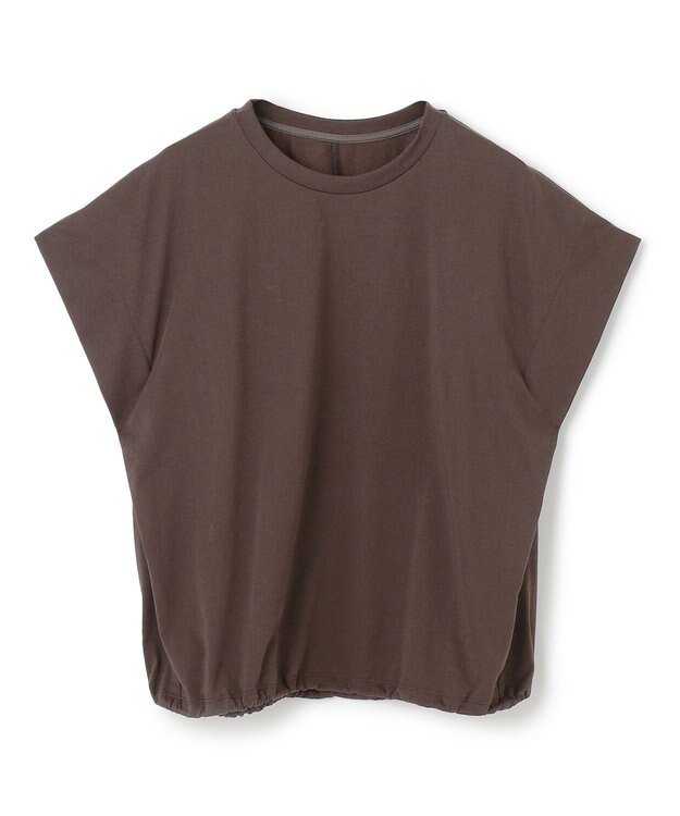 UNFILO L フレンチスリーブ ドロストTシャツ ブラウン