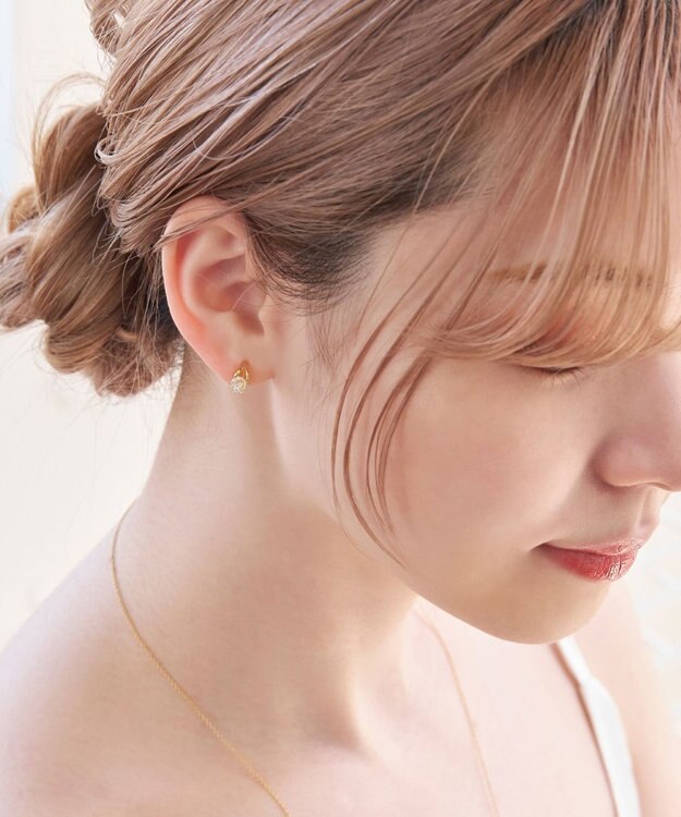 Phoebe 【金属アレルギー対応】【痛くないシリーズ】ルーセントビジューライトフィットイヤリング　ゴールド ゴールド